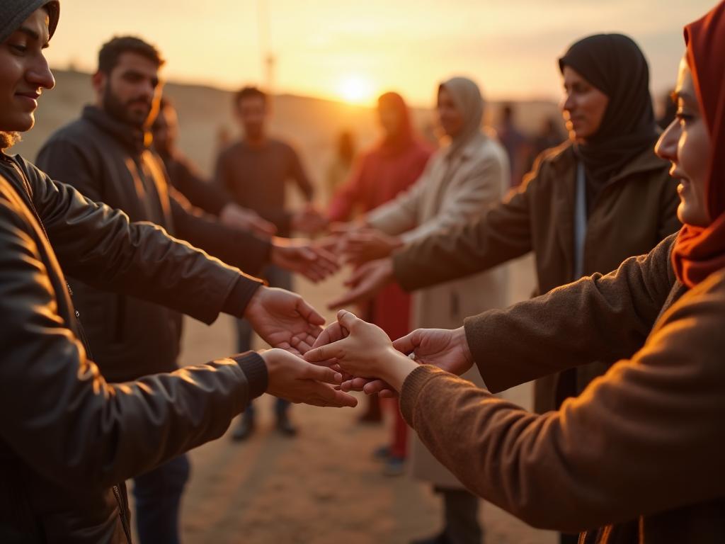 People from diverse backgrounds coming together in solidarity and hope